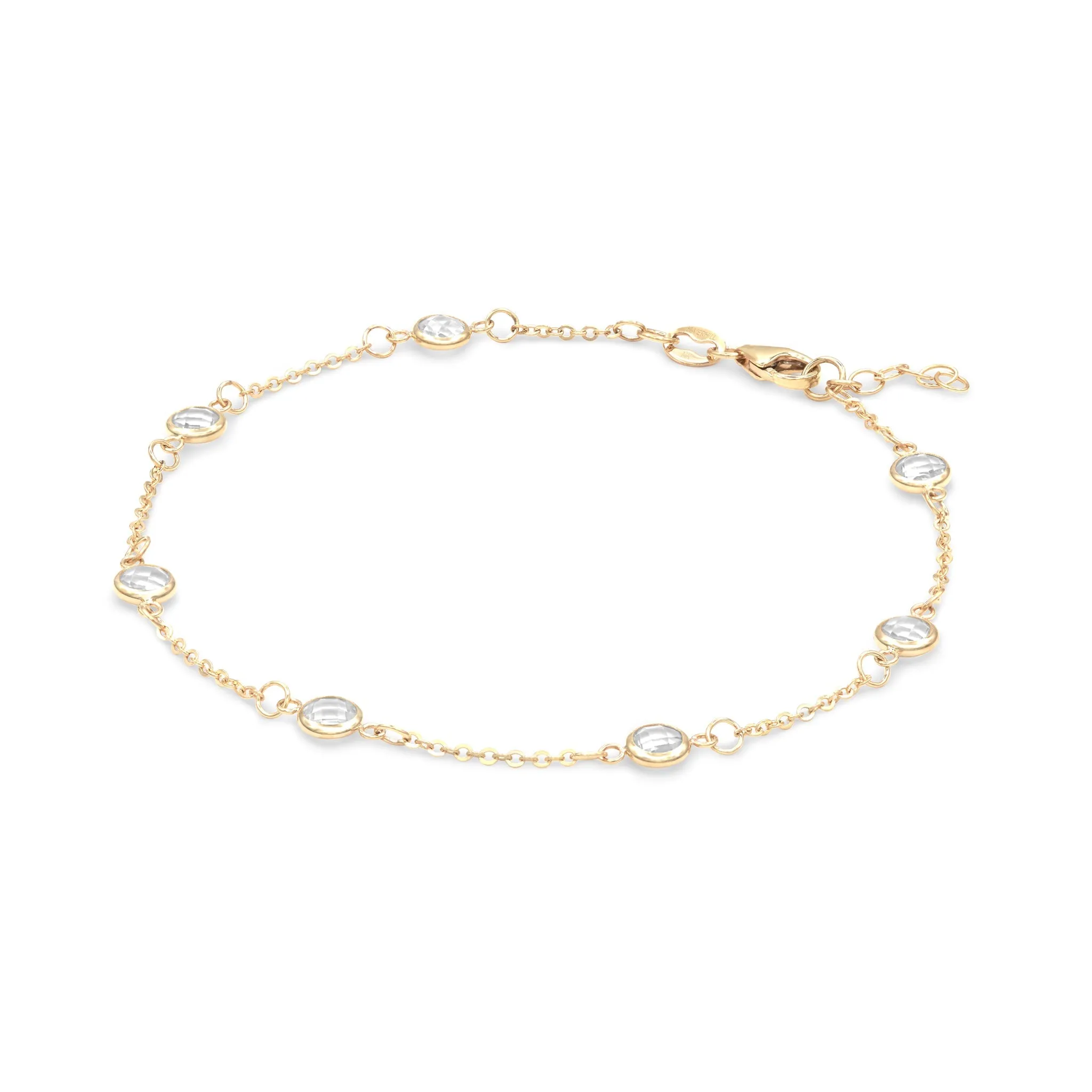 Personalized Classic 7 Birthstone Bracelet in 14k Gold sold by Haverhill product image thumbnail 4