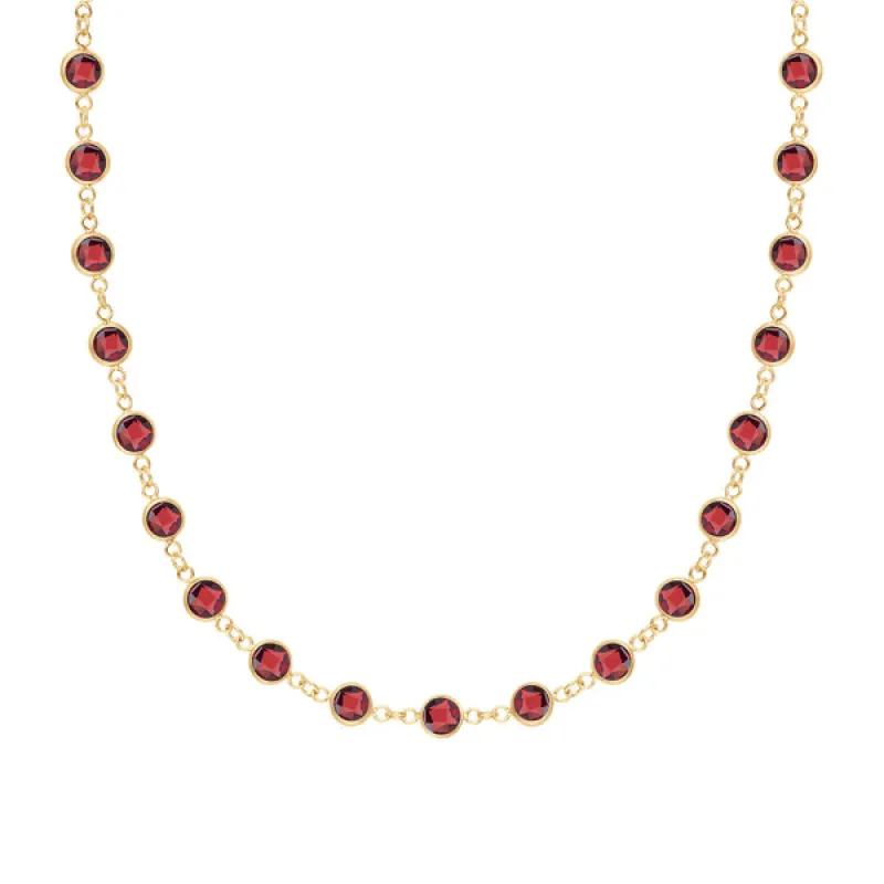 Personalized Newport Birthstone Necklace in 14k Gold sold by Haverhill