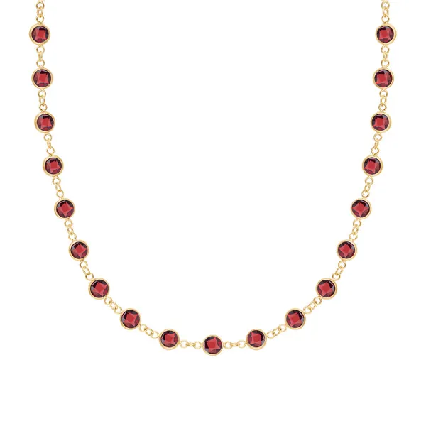 Personalized Newport Birthstone Necklace in 14k Gold sold by Haverhill