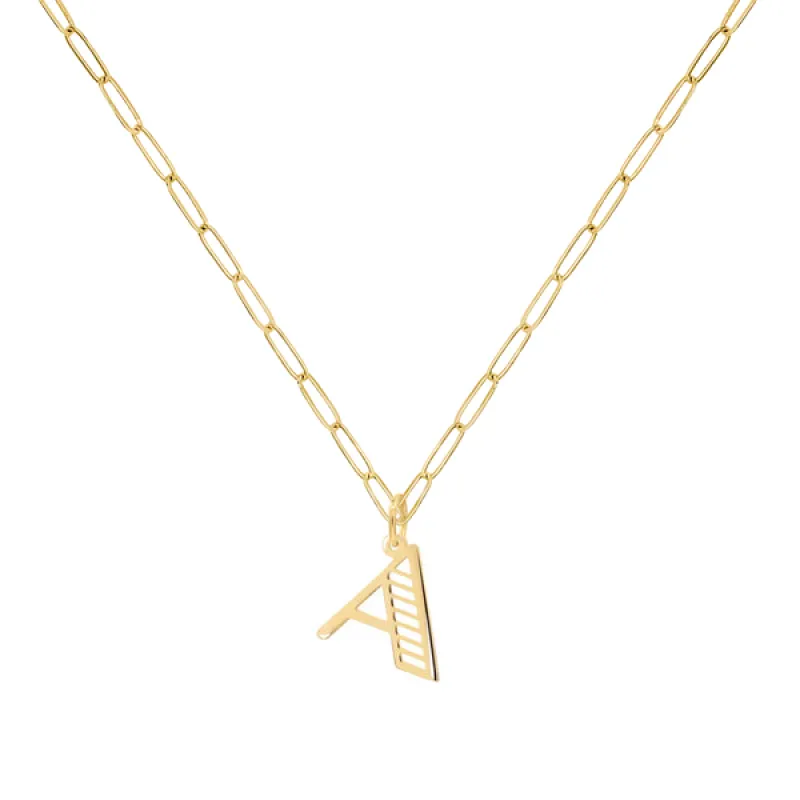 Personalized Essex Letter Pendant in 14k Gold sold by Haverhill