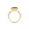 Warren Horizontal Alexandrite Ring with Diamonds in 14k Gold (June) sold by Haverhill