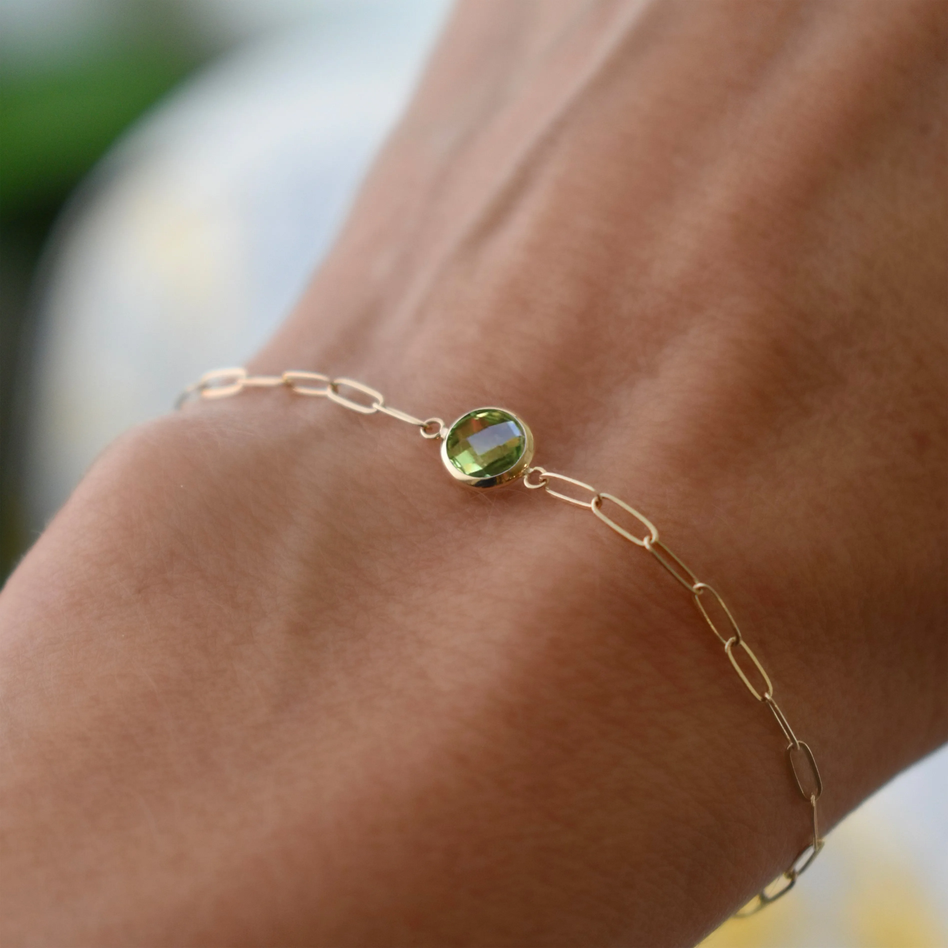 Personalized Grand 1 Birthstone Adelaide Mini Bracelet in 14k Gold sold by Haverhill product image thumbnail 3