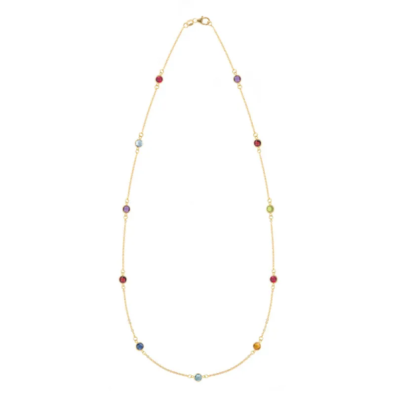 Personalized Bayberry 11 Birthstone Necklace in 14k Gold sold by Haverhill