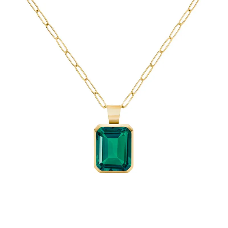 Warren Emerald Pendant in 14k Gold (May) sold by Haverhill