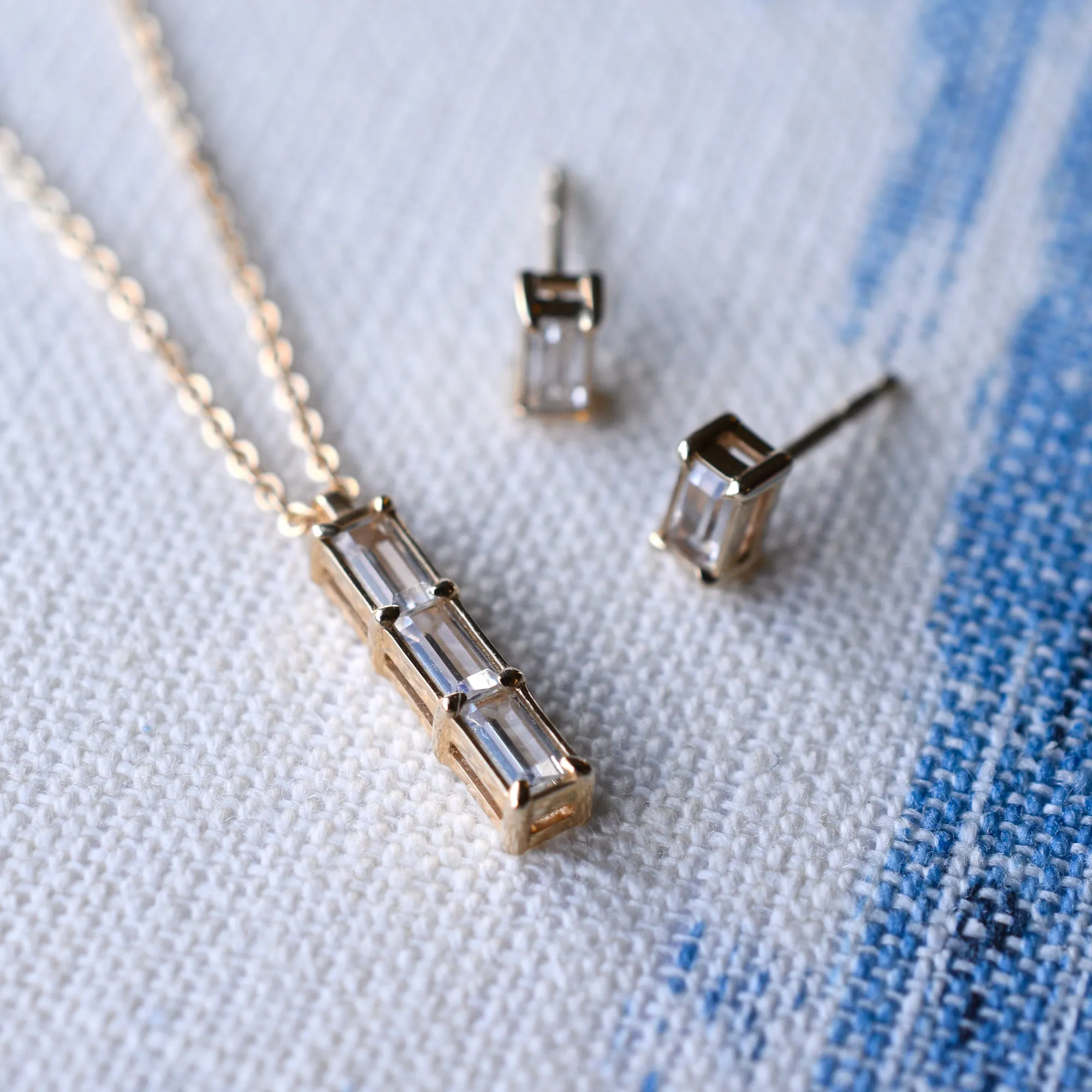 Personalized Providence 3 Birthstone Pendant in 14k Gold sold by Haverhill product image thumbnail 3