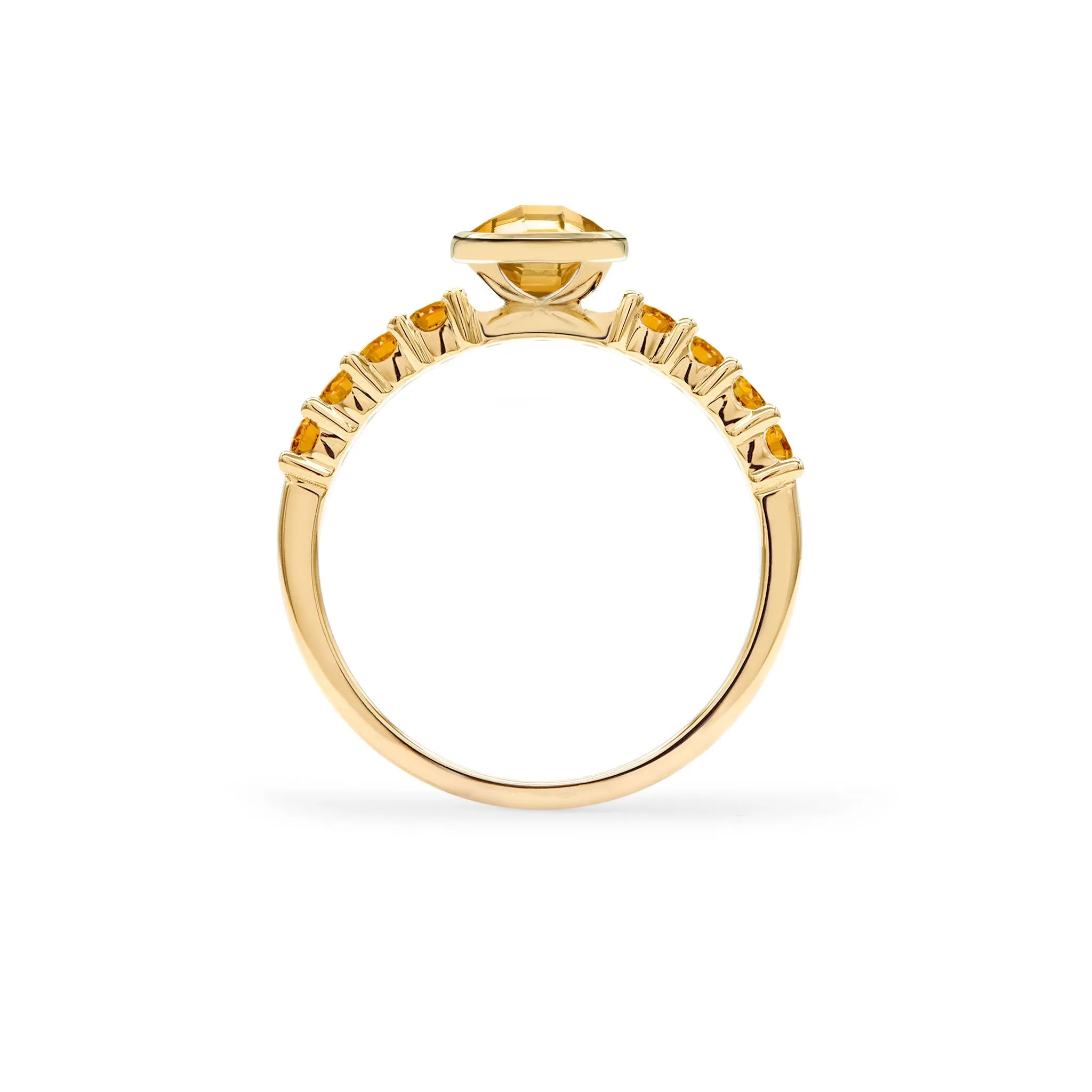 Rosecliff Grand Citrine Ring in 14k Gold (November) sold by Haverhill product image thumbnail 5