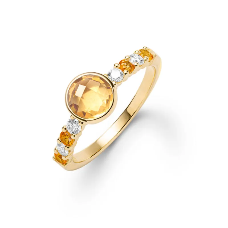 Rosecliff Grand Citrine Ring in 14k Gold (November) sold by Haverhill