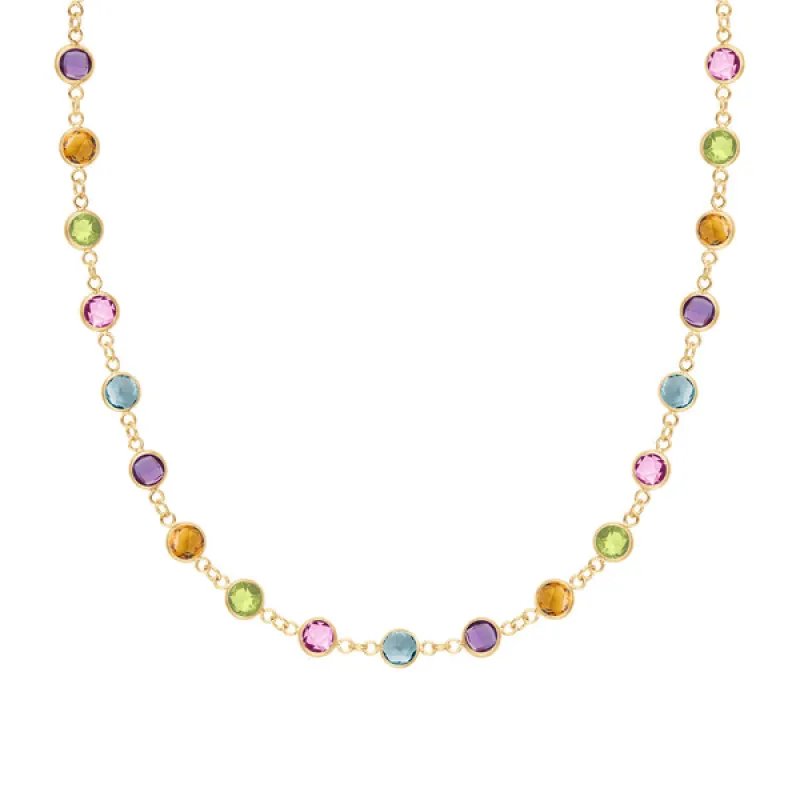 Personalized Newport Birthstone Necklace in 14k Gold sold by Haverhill