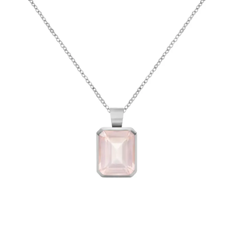 Warren Rose Quartz Pendant in 14k Gold (October) sold by Haverhill