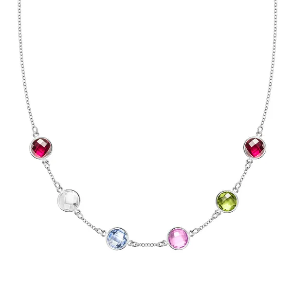Personalized Grand 6 Birthstone Necklace in 14k Gold sold by Haverhill