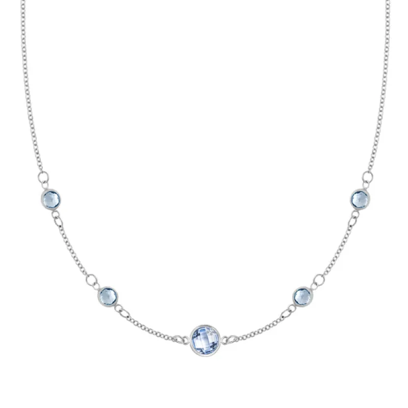 Personalized 1 Grand & 4 Classic Birthstone Necklace in 14k Gold sold by Haverhill