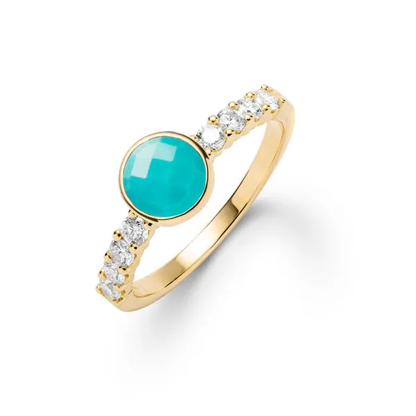 Rosecliff Grand Turquoise Ring in 14k Gold (December) sold by Haverhill