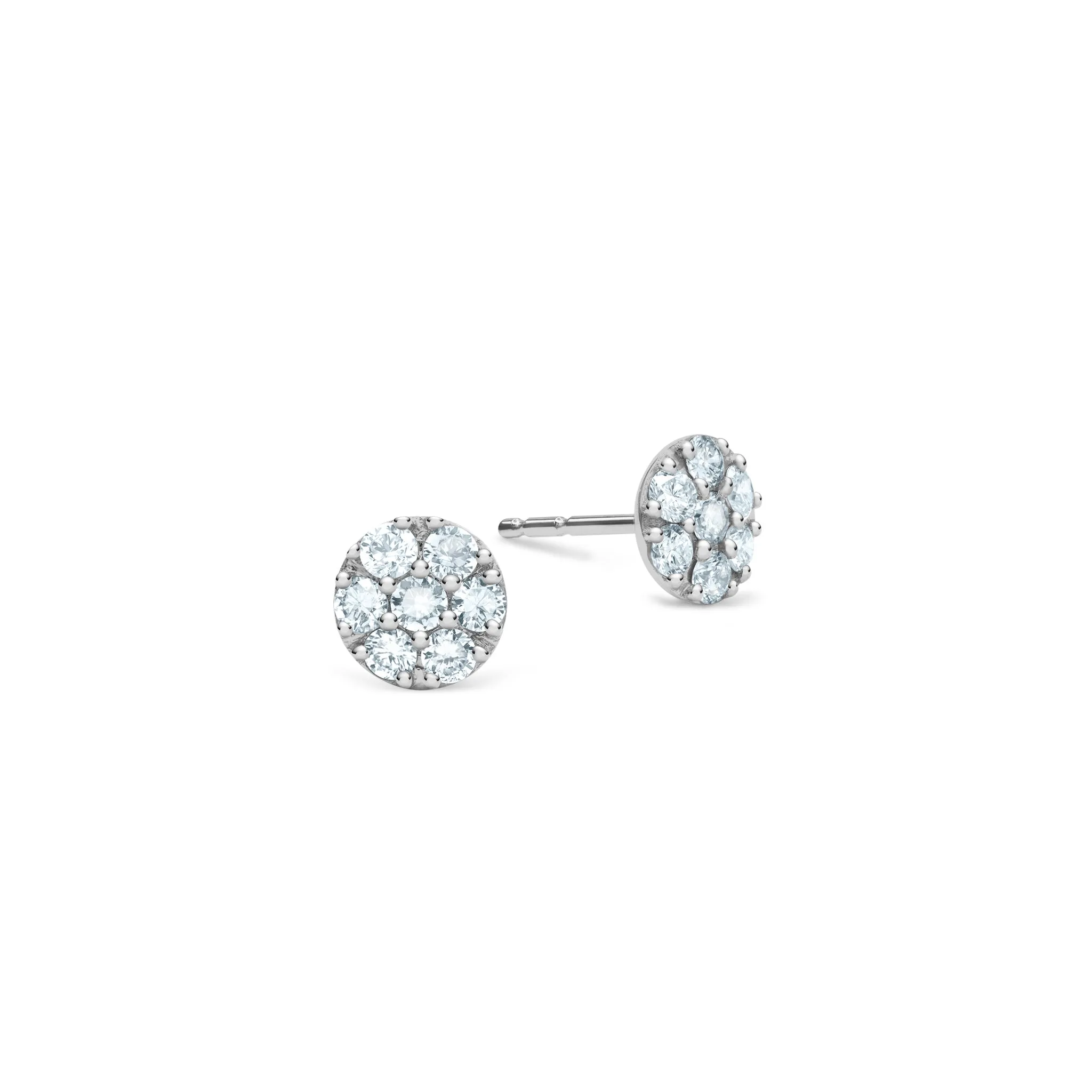Rosecliff Aquamarine Mini Stud Earrings in Solid 14k Gold (March) sold by Haverhill product image thumbnail 5