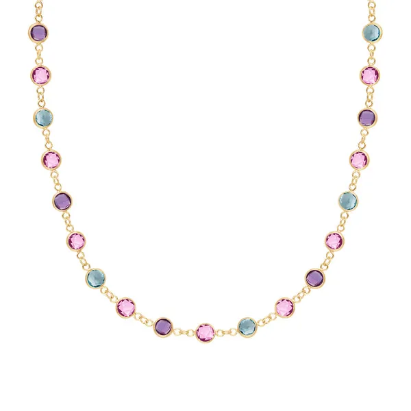 Personalized Newport Birthstone Necklace in 14k Gold sold by Haverhill