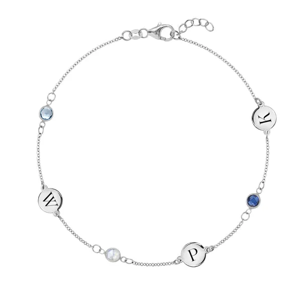 Personalized Grand 2 Birthstone Bracelet in 14k Gold sold by Haverhill product image thumbnail 4