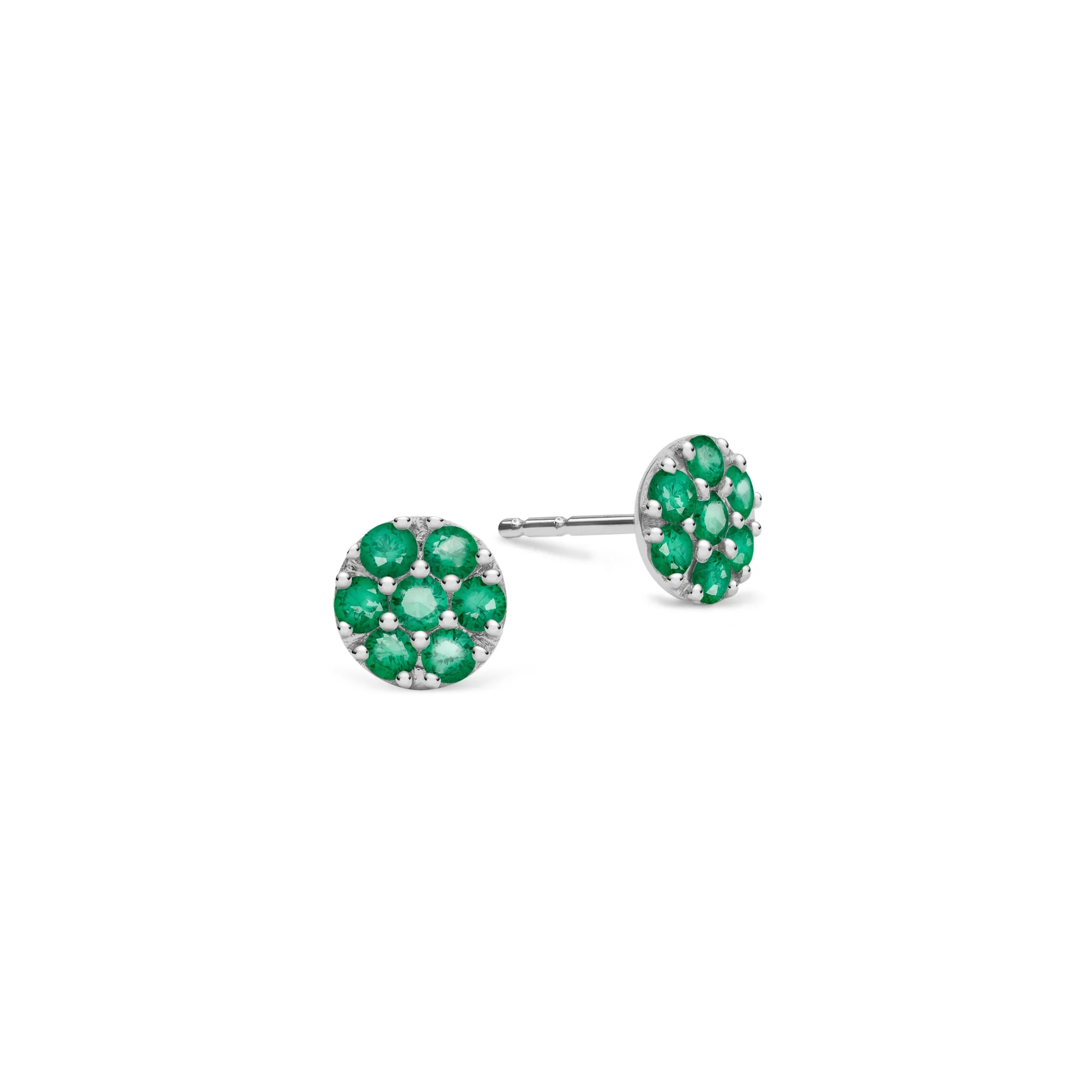 Rosecliff Emerald Mini Stud Earrings in Solid 14k Gold (May) sold by Haverhill product image thumbnail 5