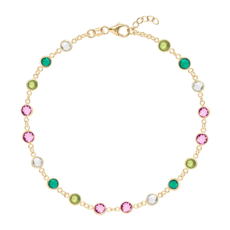 Personalized Newport Birthstone Bracelet in 14k Gold sold by Haverhill