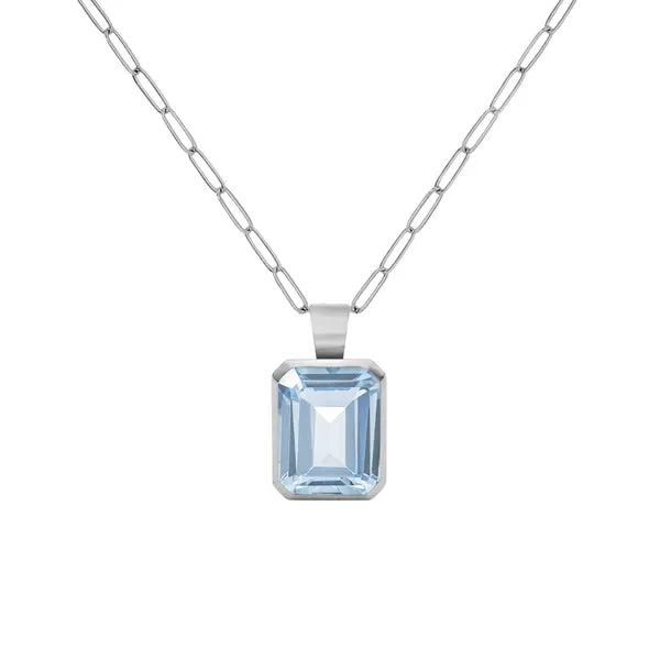 Warren Aquamarine Pendant in 14k Gold (March) sold by Haverhill