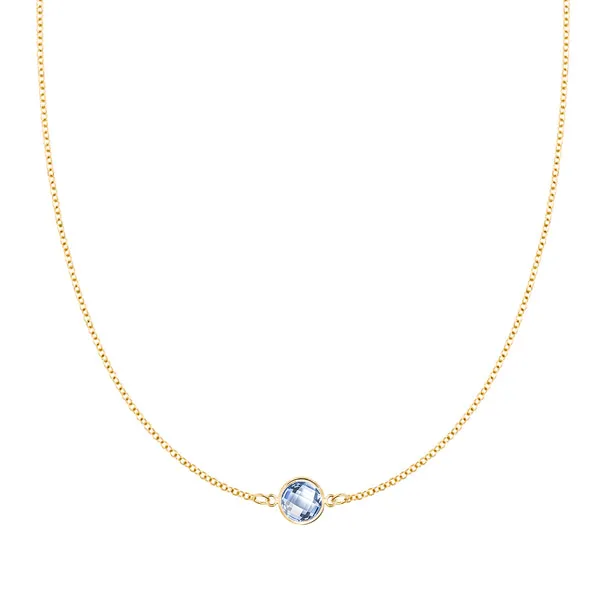 Personalized Grand 1 Birthstone Necklace in 14k Gold sold by Haverhill