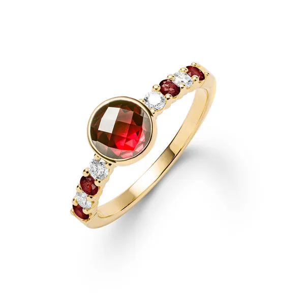 Rosecliff Grand Garnet Ring in 14k Gold (January) sold by Haverhill