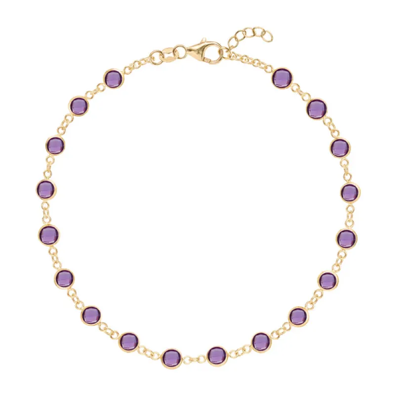 Personalized Newport Birthstone Bracelet in 14k Gold sold by Haverhill