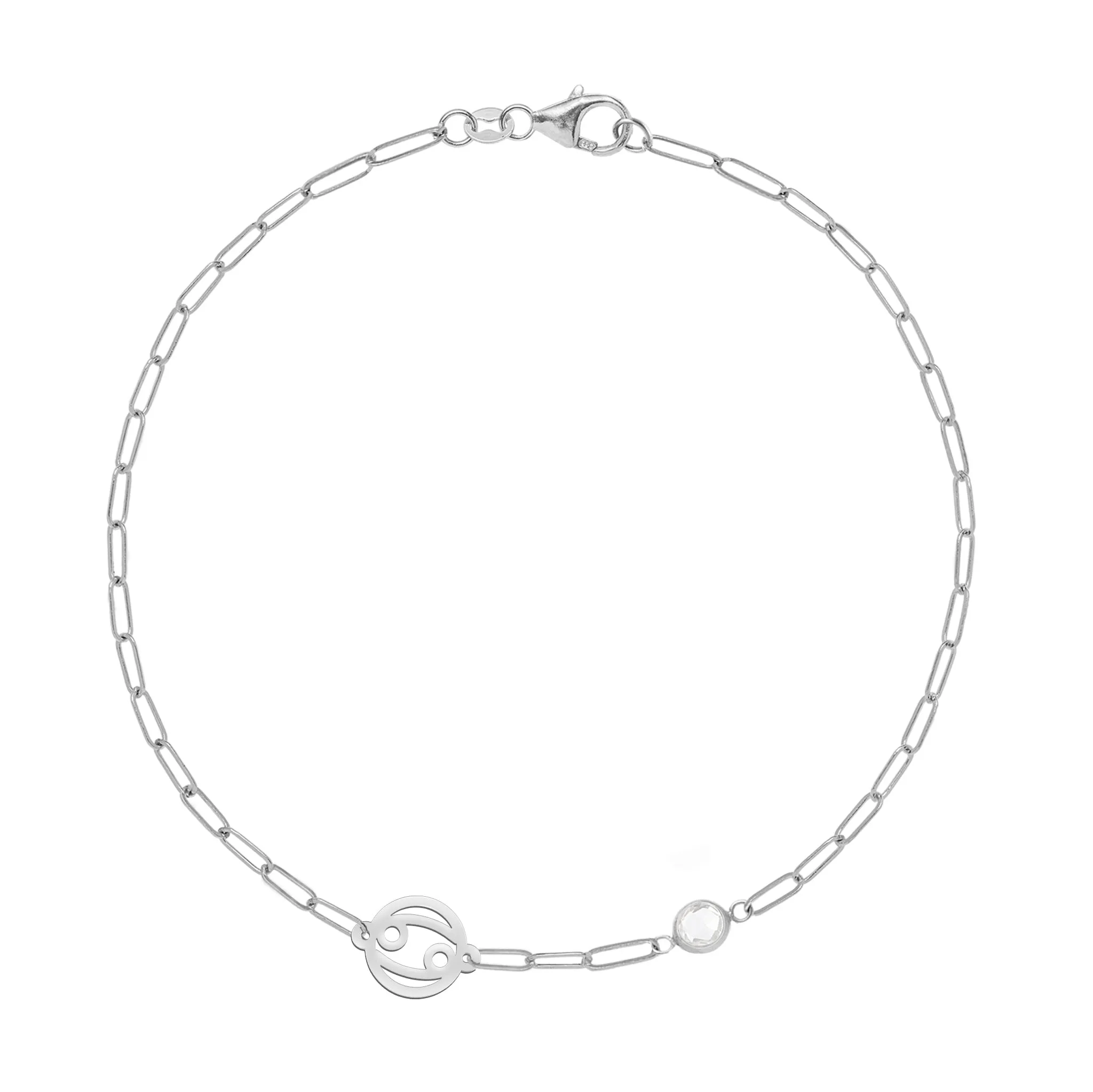 Personalized Cancer & Birthstone Bracelet on Adelaide Mini in 14k Gold sold by Haverhill product image thumbnail 5