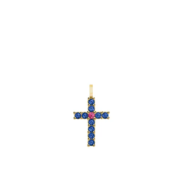 Personalized Rosecliff Cross Pendant in 14k Gold sold by Haverhill