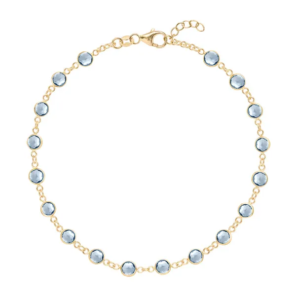 Personalized Newport Birthstone Bracelet in 14k Gold sold by Haverhill