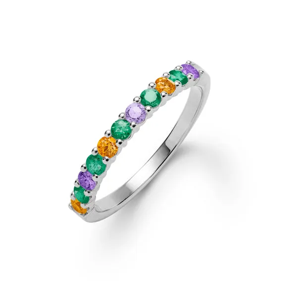 Personalized Rosecliff Birthstone Stackable Ring in 14k Gold sold by Haverhill