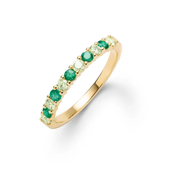 Personalized Rosecliff Birthstone Stackable Ring in 14k Gold sold by Haverhill