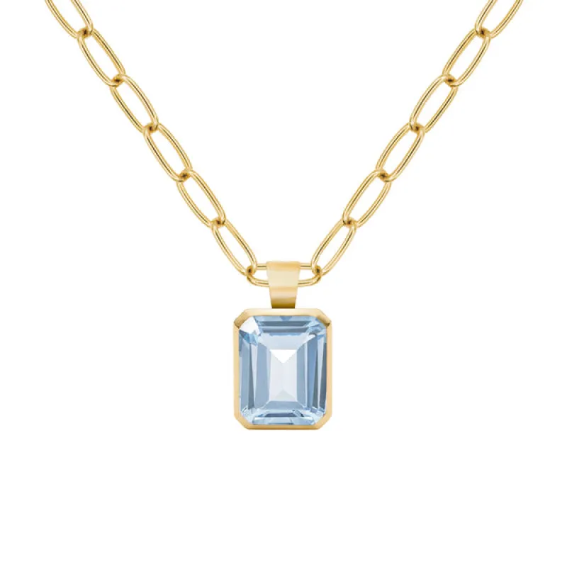 Warren Aquamarine Pendant in 14k Gold (March) sold by Haverhill