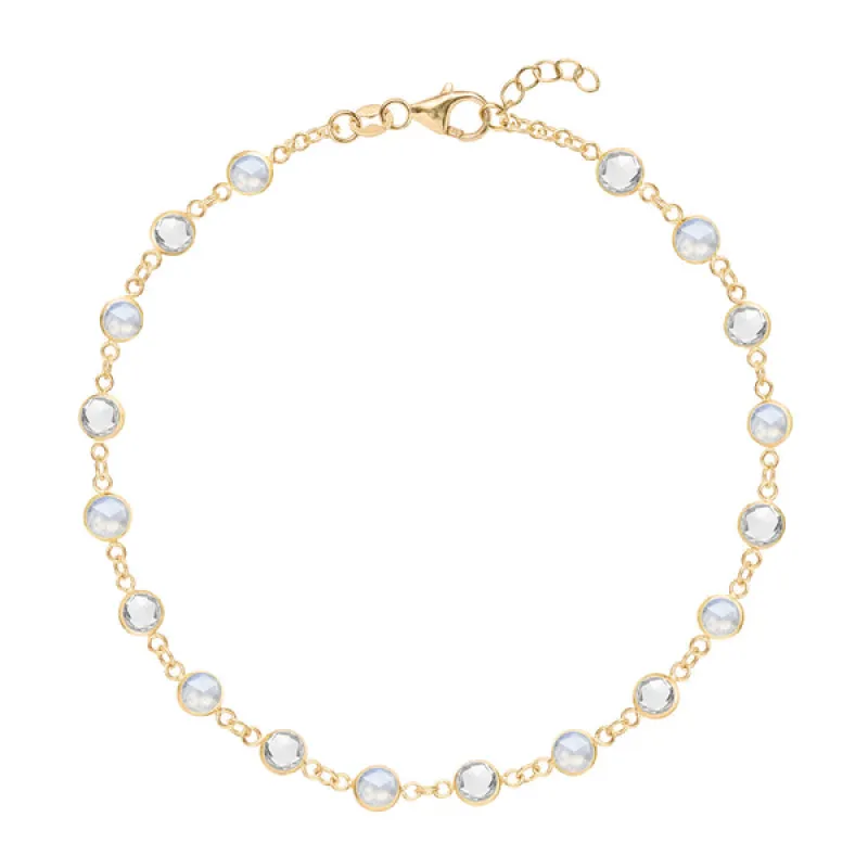 Personalized Newport Birthstone Bracelet in 14k Gold sold by Haverhill