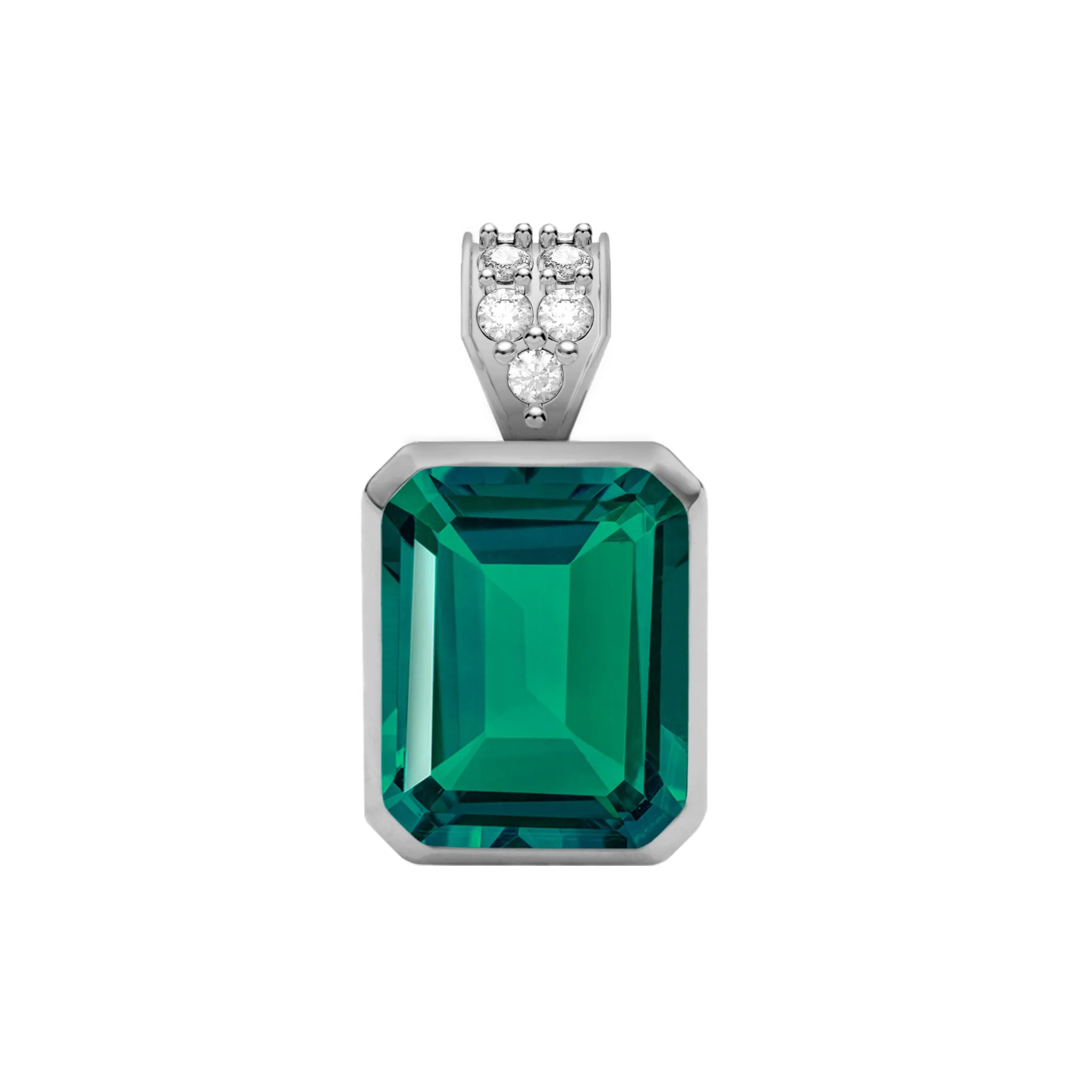 Warren Emerald Pendant with Diamond Bale in 14k Gold (May) sold by Haverhill product image thumbnail 5