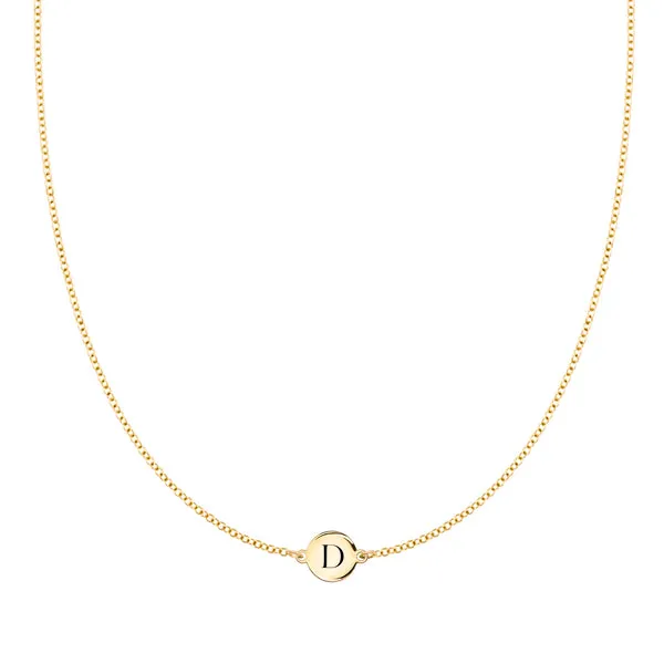Personalized 1 Letter Necklace in 14k Gold sold by Haverhill