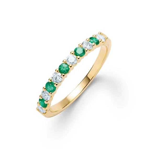 Personalized Rosecliff Birthstone Stackable Ring in 14k Gold sold by Haverhill