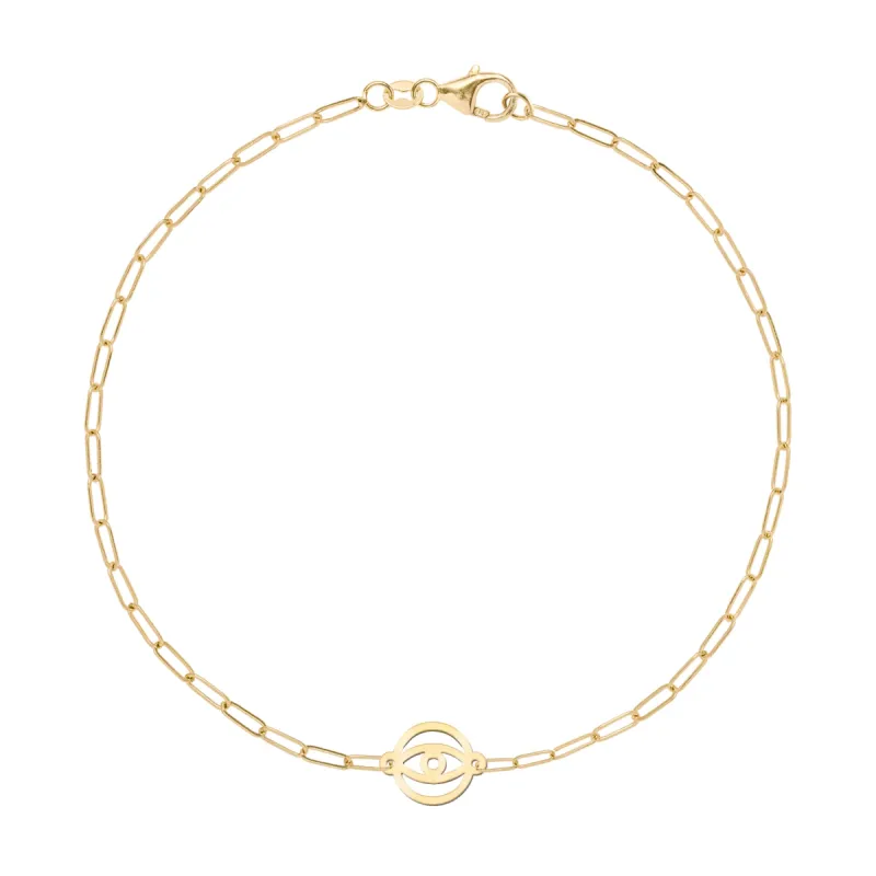 Evil Eye Adelaide Mini Bracelet in 14k Gold sold by Haverhill
