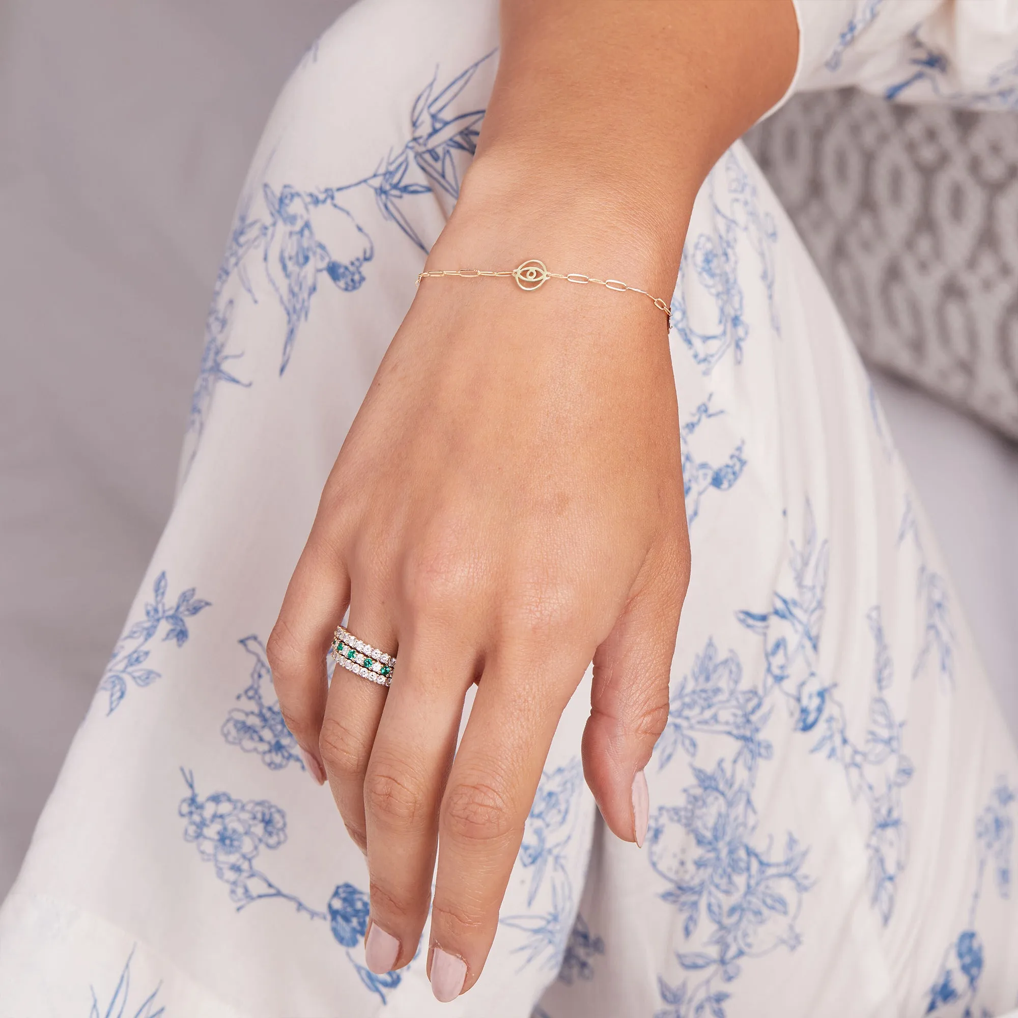 Evil Eye Adelaide Mini Bracelet in 14k Gold sold by Haverhill product image thumbnail 3