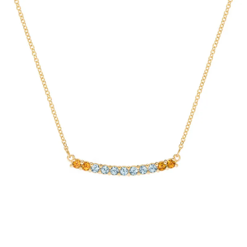 Personalized Rosecliff Bar Necklace in 14k Gold sold by Haverhill