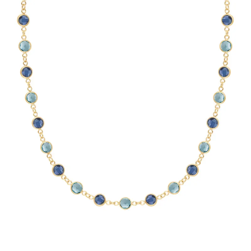 Personalized Newport Birthstone Necklace in 14k Gold sold by Haverhill