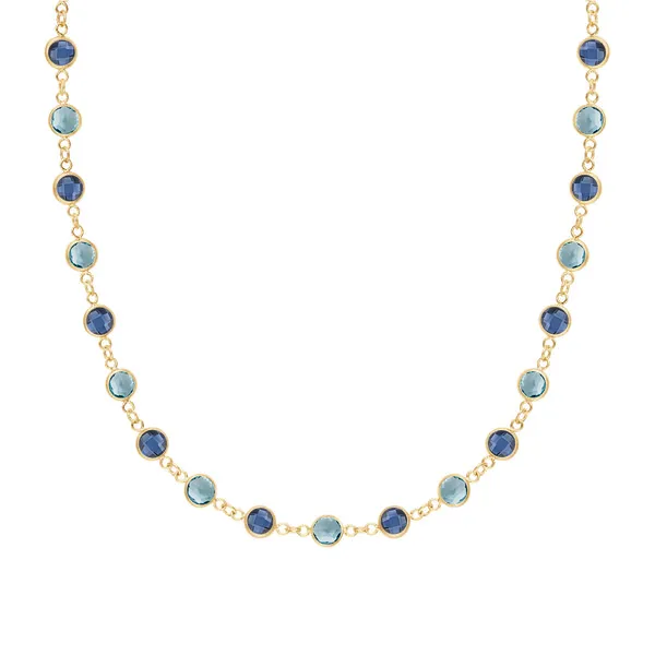 Personalized Newport Birthstone Necklace in 14k Gold sold by Haverhill