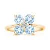 Personalized Greenwich 4 Birthstone & Diamond Ring in 14k Gold sold by Haverhill