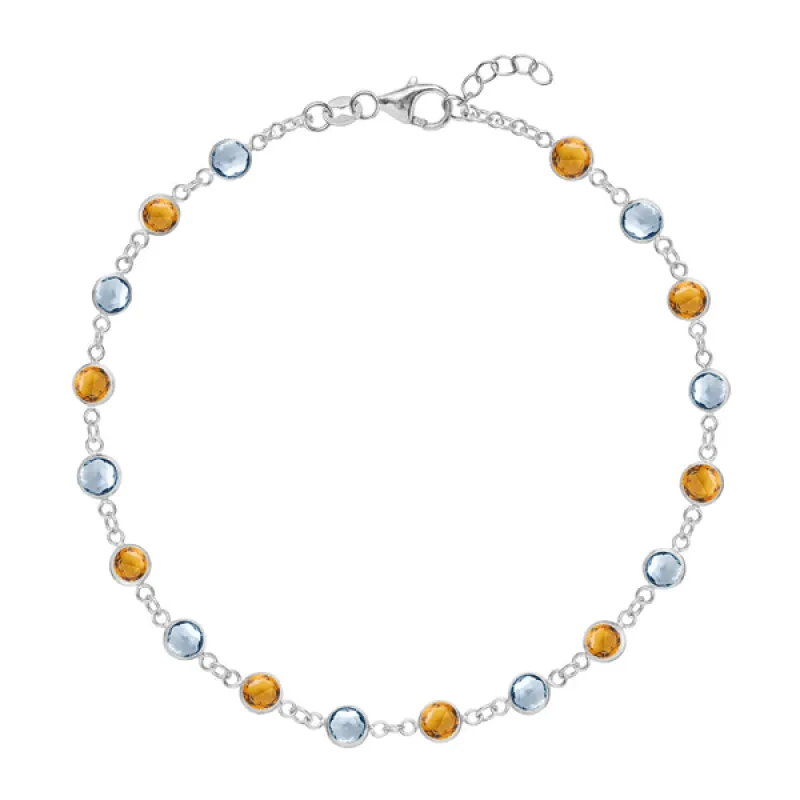 Personalized Newport Birthstone Bracelet in 14k Gold sold by Haverhill