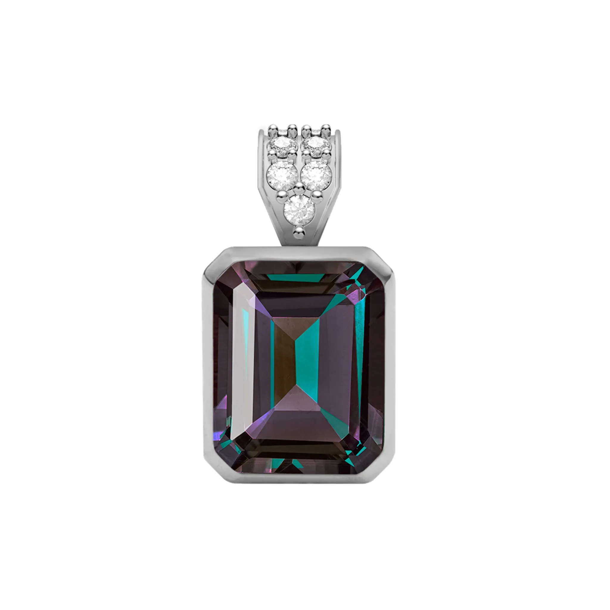 Warren Alexandrite Pendant with Diamond Bale in 14k Gold (June) sold by Haverhill product image thumbnail 5