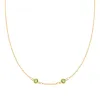 Personalized Classic 2 Birthstone Necklace in 14k Gold (Centered) sold by Haverhill