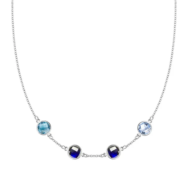 Personalized Grand 4 Birthstone Necklace in 14k Gold sold by Haverhill