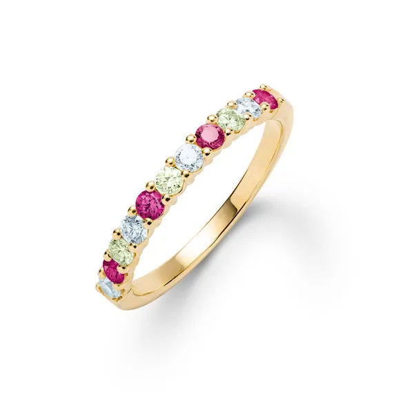 Personalized Rosecliff Birthstone Stackable Ring in 14k Gold sold by Haverhill