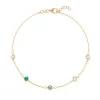 Personalized Classic 5 Birthstone Bracelet in 14k Gold sold by Haverhill