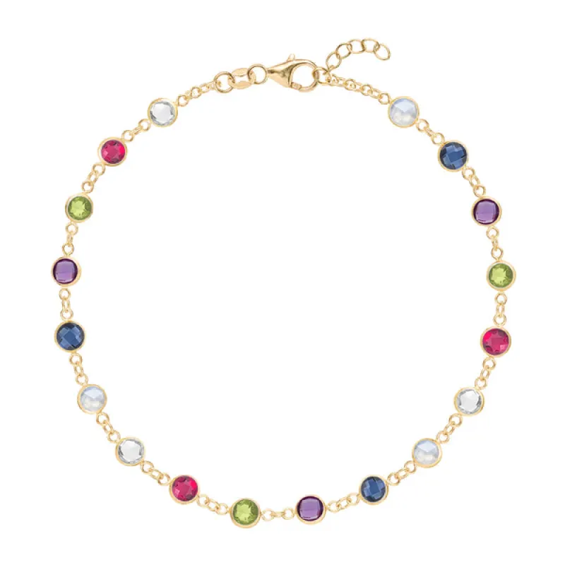 Personalized Newport Birthstone Bracelet in 14k Gold sold by Haverhill