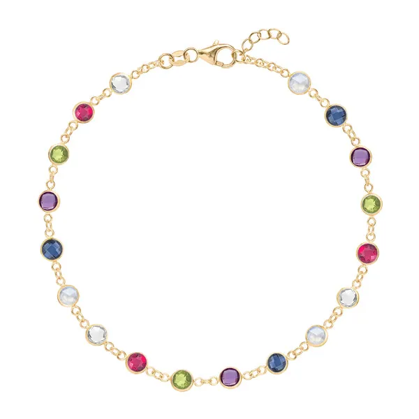 Personalized Newport Birthstone Bracelet in 14k Gold sold by Haverhill