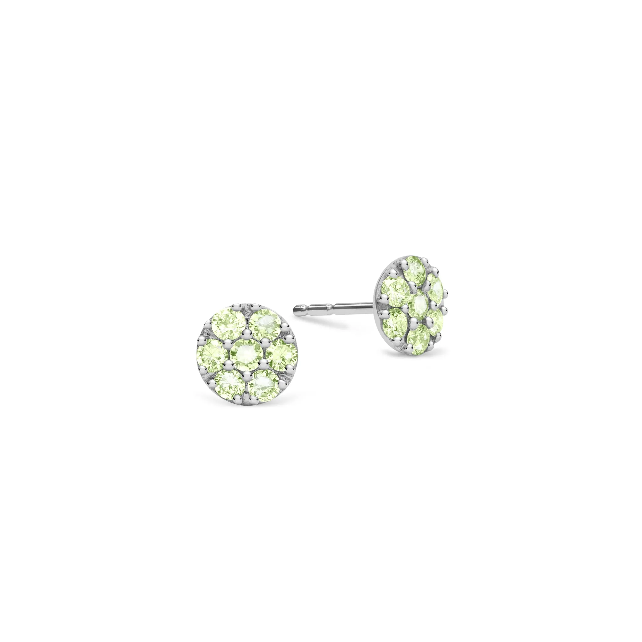 Rosecliff Peridot Mini Stud Earrings in Solid 14k Gold (August) sold by Haverhill product image thumbnail 5